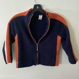 Kashwere Youth Full Zip Sweatshirt Orange Blue 4/5 Y - Picture 1 of 2