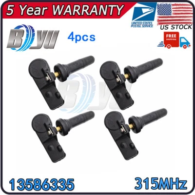 For GM TPMS Tire Pressure Monitoring Sensor Set 4pcs 315MHz For Chevy GMC Buick - Image 1 of 4