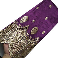 George Lace Sequins Fabric 5 Yards Silk Lace Fabric Purple Tissu Wedding Dresses