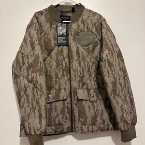NWT Men’s Harley Davidson Quilted Park Jacket Woven Camo 97400-24VM/022L Large - Picture 1 of 5