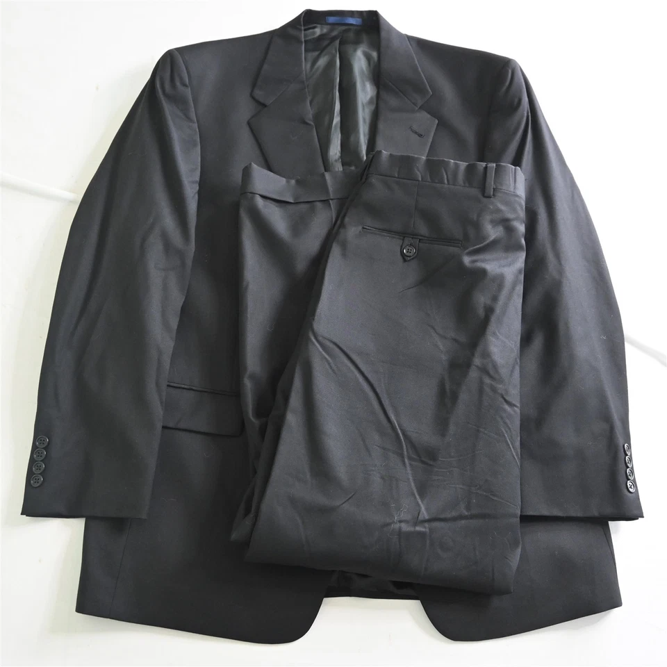Daniel Cremieux 42R 36x30 Black Loro Piana Wool Mens Jacket Pants Suit - Image 1 of 4