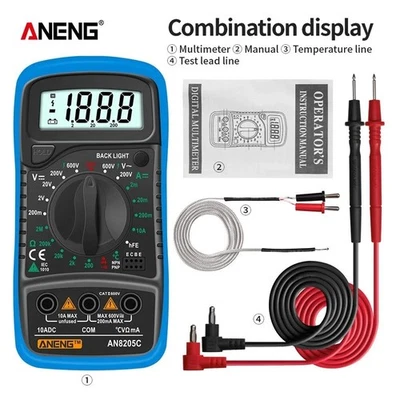 Professional Digital Multimeter Voltmeter Ohmmeter Ammeter Multi Tester Meter - Image 1 of 4