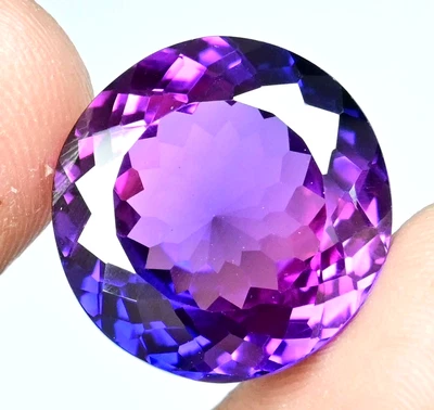 Flawless Rare Natural Purple Pink Tanzanite 25.60 Ct Certified Round Gemstone - Image 1 of 4