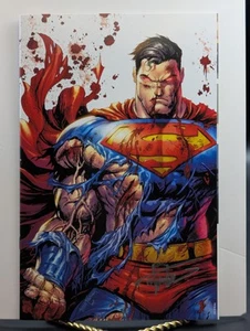 Superman #4 DC 2023 Virgin Battle Damage Signed By Tyler Kirkham Exclusive - Bild 1 von 12