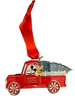 2025 Disney World Mickey's Very Merry Christmas Party Ornament Pluto Red Truck - Image 1 of 3