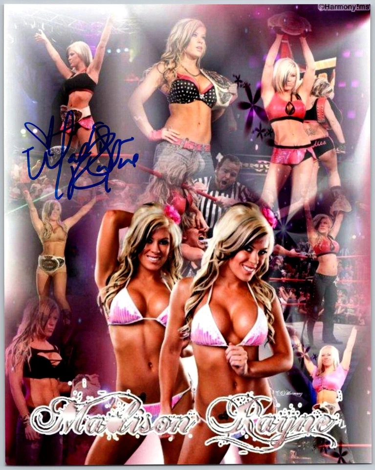 Фотография Мэдисон Рейн с автографом 8x10 WWE WWF TNA - Изображение 1 из 1