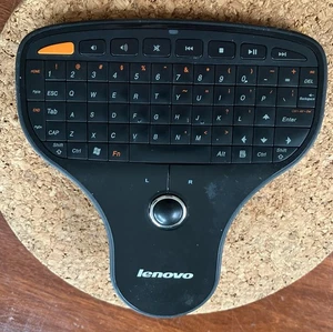 Lenovo Multimedia Remote N5901 Mini Wireless Keyboard Trackball NO USB Receiver - Picture 1 of 5