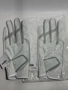 NUEVO PAQUETE DE 2 guantes de golf Cobra para mujer microagarre medio diestro mano izquierda - blanco - cantidad 2 - Imagen 1 de 6