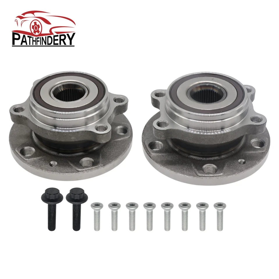 Par de cojinetes de cubo de rueda delantera para Volkswagen Passat Jetta Tiguan Audi TT Quattro Foto 1 de 4