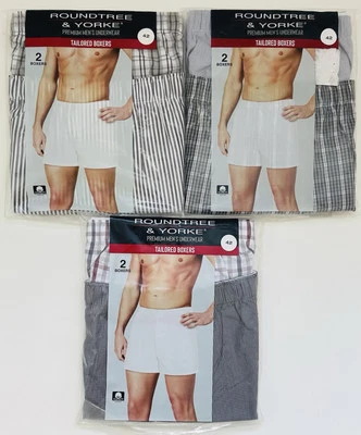 Paquete de 6 boxers a medida Roundtree & Yorke de mezcla de algodón para hombre, talla 42 Foto 1 de 4