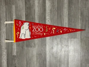 Vintage 80er Brookfield Zoo 50. Geburtstag Eisbär Illinois Wimpel - Bild 1 von 6
