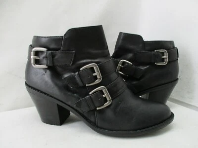 Botas al tobillo Ruff Hewn Dunham negras con cremallera de tacón alto para mujer talla 7,5 M Foto 1 de 4