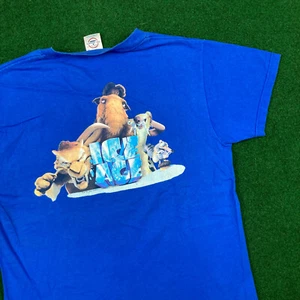 Vintage Ice Age Shirt Mens S Blue 2002 Movie Promo Delta Tag Graphic Tee Y2K VTG - Picture 1 of 15