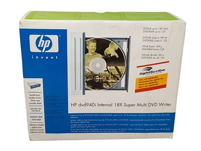 Brand New Sealed HP dvd940i Internal 18X Super Multi DVD Writer LightScribe IDE - Image 1 of 4