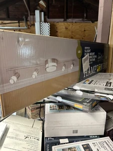Hampton Bay Greyrock 3.44ft 4-Light Brushed Nickel Integrated LED Track Lighting - Picture 1 of 1