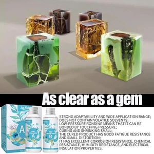 NEW Crystal Epoxy Resin Kit A+B Glue Quick-drying Hard Clear Crystal Glues P8C8 - Picture 1 of 10