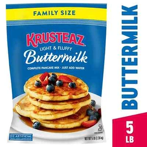 Krusteaz Light & Fluffy Buttermilk Complete Pancake Mix, 5 lb Bag - Picture 1 of 7
