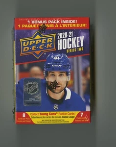 2020-21 Upper Deck Series 2 Hockey Blaster Box Factory Sealed 56 cards - Bild 1 von 2