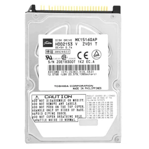 Disque Dur Toshiba 15Gb MK1516GAP 1Mb Cachette 4200 RPM Ata 2,5 " Pouces - Photo 1/5