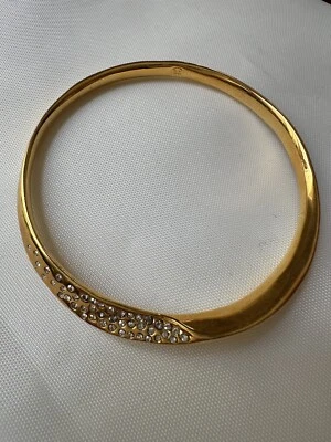 "Pulsera Alexis Bittar Vintage Oro Cristal Swarovski Incrustado Talla Única 7""5" Foto 1 de 4