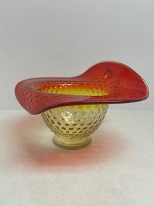 Kanawha Glass Amberina Hobnail Bowl Pitcher w/ Jack in Pulpit Top UV Reactive - Picture 1 of 9
