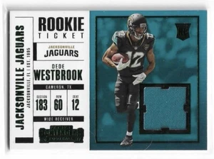 2017 Contenders Dede Westbrook Rookie Ticket Swatches Horizontal Variation RC - Picture 1 of 6