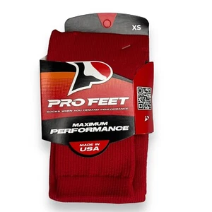 Pro Feet Multi Sport Kids Size XS 5-7 Red Athletic Lightweight Scarlet 1 Pair - Picture 1 of 3
