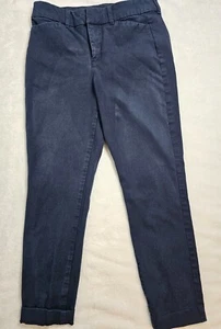 Antiguo azul marino tiro alto Pixie ajustado azul marino secreto bolsillo liso para mujer talla 4 - Imagen 1 de 10