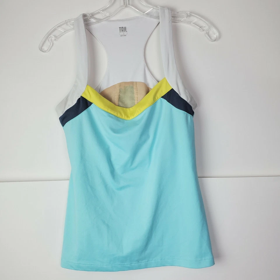 Camiseta deportiva de rendimiento para mujer Tail Tech azul sin mangas tenis golf Foto 1 de 4