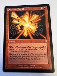 MTG Magic The Gathering Odyssey Volley of Boulders Rare LP - Picture 1 of 2