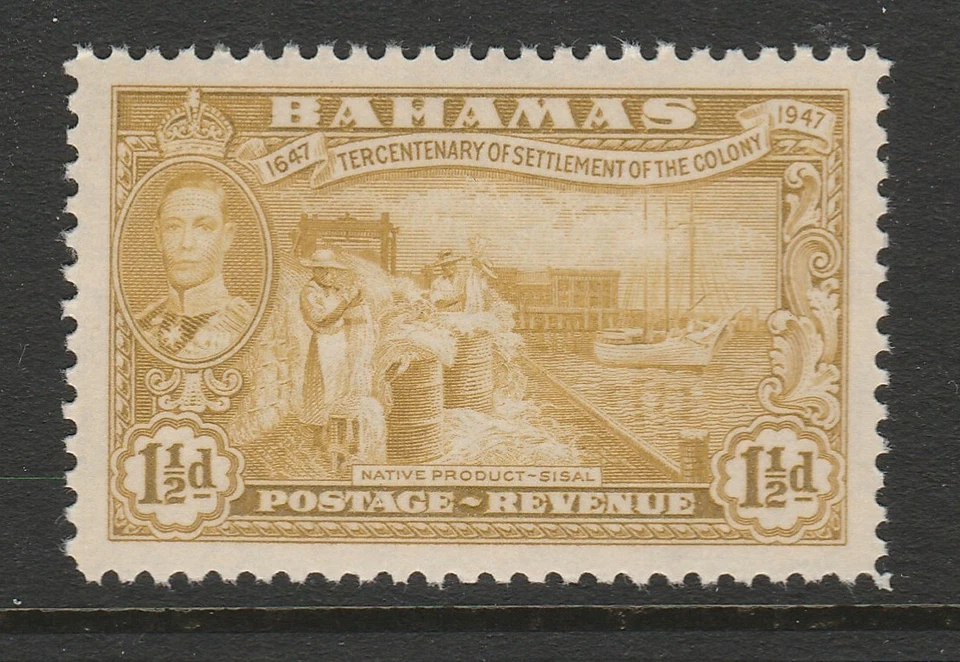 Bahamas 1948 1½d Terecentenary SG 180 Mnh. - Image 1 of 1