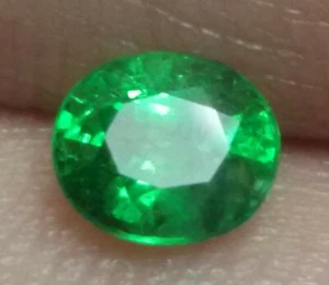 AAAA - NATURAL TSAVORITE GARNET CT 1.17 SI TOP GREEN OVAL CUT ORIGIN TANZANIA - Imagen 1 de 10