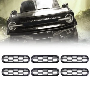 For Ford Bronco 2021-2023 Front Grille Inserts Mesh Grill Frame Trim Exterior 6x - Foto 1 di 11