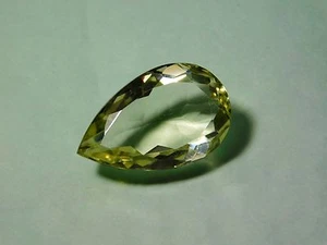 Increíble piedra preciosa suelta de cuarzo limón natural de 31,25 quilates con forma de pera 25x17x12 mm - Imagen 1 de 5