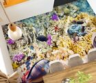 3D Koralle Fisch C121 Fußboden Wandbild Unentschied BildTapete Familie DE Amy
