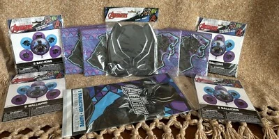 Marvel Black Panther Birthday Party Decoration Supplies All Shown 🔥🔥 - Image 1 of 4