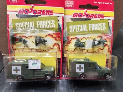 Majorette Special Forces Military Ambulance LOT OF 2 BOTH WHEEL VARIANTS - Image 1 of 4