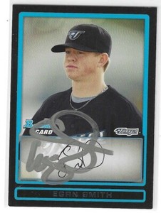 Egan Smith Signed 2010 Bowman 1st Card BDPP64 Toronto Blue Jays