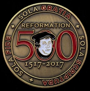 1517 - 2017 Martin Luther 500 Year Anniversary Reformation Challenge Coin Medal - Picture 1 of 2