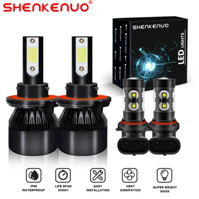 H13 9008 LED Headlight+9145 Fog Light for Ford Ford F-350 Super Duty 2005-2022 - Image 1 of 4