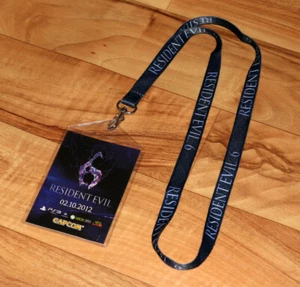 Resident evil 6 Rare Promo Lanyard with Card from Gamescom PS3 PS4 Xbox One 360 - Picture 1 of 8