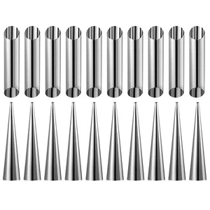 Cannoli Set Stampo da Forno Crema Set Stampo Corno Crema Stampo da Forno Acciaio Inox H1U68443 - Foto 1 di 6