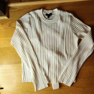 TopShop Sweater Long Sleeve Crew Neck Knit Lace Up Back Soft Cream - Picture 1 of 6