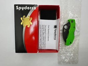 New Spyderco /Ladybug /Green FRN /USN /LGRS3HB /H-1 serrated /Discontinued rare - Picture 1 of 11