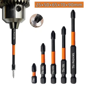 None Screwdriver Bits Bit Set None 90mm Alloy Steel Black Magnetic PH2 - Picture 1 of 12