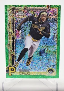 2025 Topps Holiday Baseball Chrome Green Sparkle Oneil Cruz /99 Pirates - Bild 1 von 2