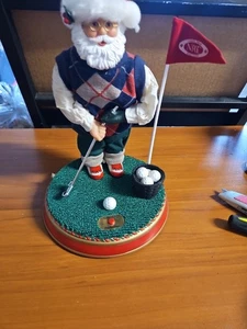 Gemmy Animado Musucal Golf Santa Navidad Decoración Funciona - Imagen 1 de 5