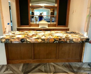 Natural Agate Countertop | Agate Geode Countertop | Bathroom Vanity Countertop - Picture 1 of 7