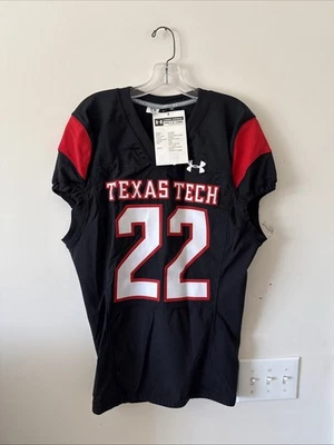 Men’s UNDER ARMOUR Texas Tech #22 2020 Team Issued Jersey Sz L - Black RARE - Image 1 of 4
