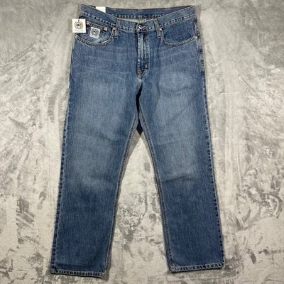 Cinch White Label Jeans Mens 35x32 Straight Leg Mid Rise Relaxed Fit Blue NEW - Image 1 of 4